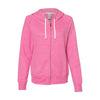 pink hooded full zip jacket 