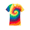 rainbow spiral tie dye tee