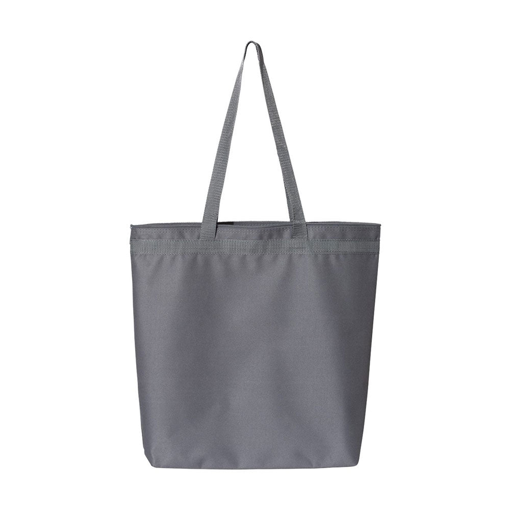charcoal zippered tote