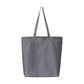 charcoal zippered tote