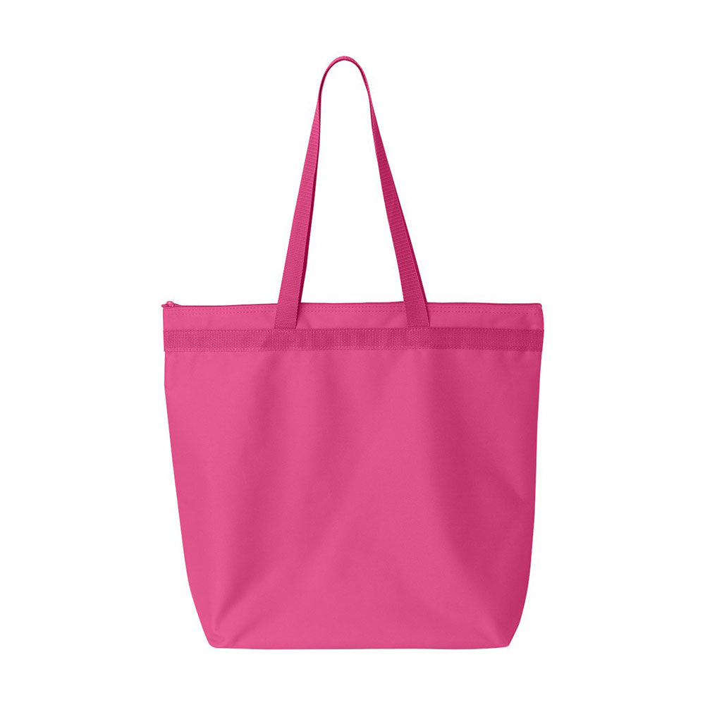 hot pink zippered tote