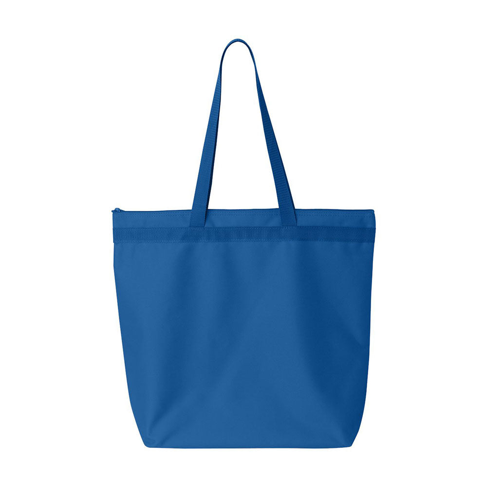 royal blue zippered tote