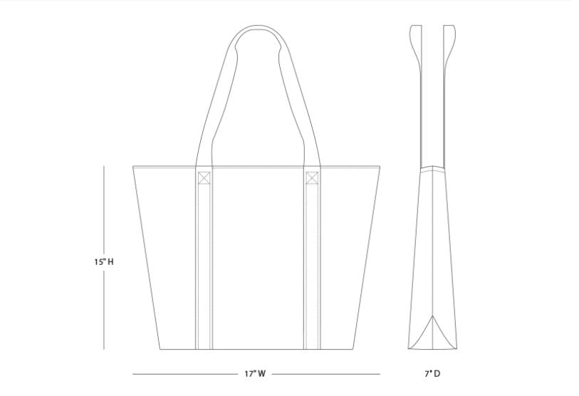 wanderlust tote size guide