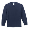 navy long sleeved pocket tee