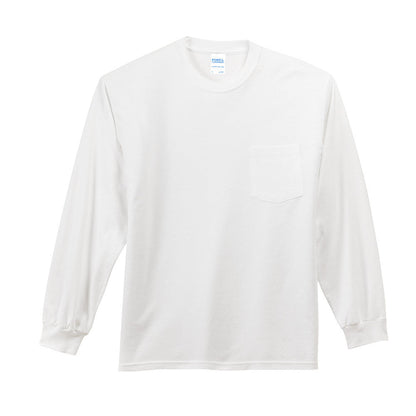 white long sleeved pocket tee