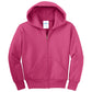 sangria pink full zip sweatshirt jacket