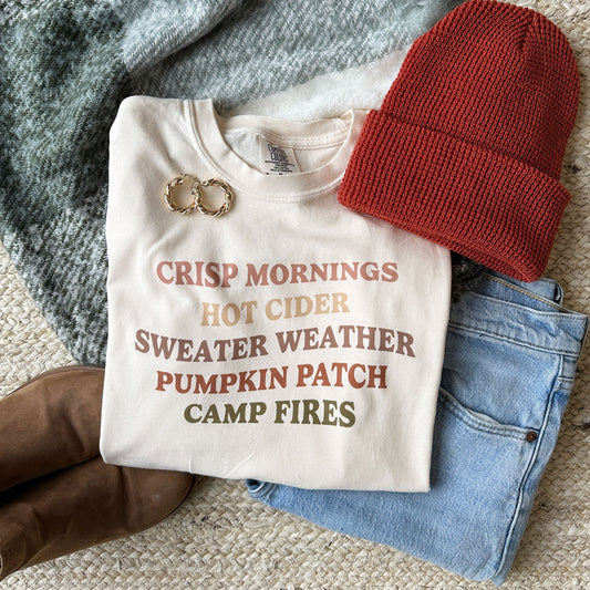 Fall Vibes Long Sleeved Comfort Colors Tee
