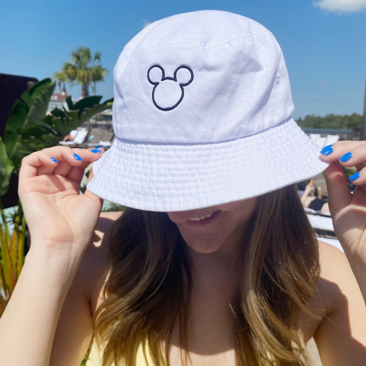 Embroidered Mickey Outline Bucket Hat