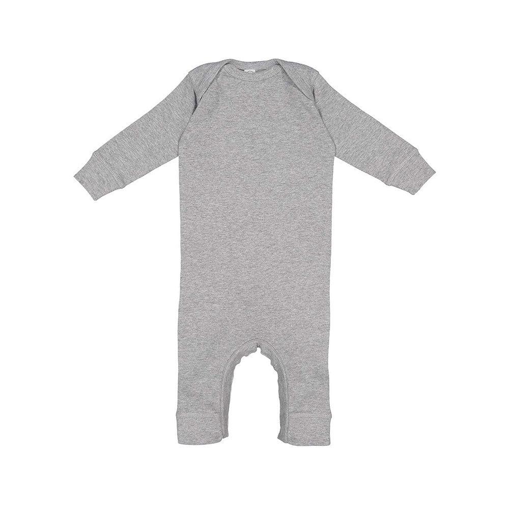 heather gray long sleeve infant bodysuit