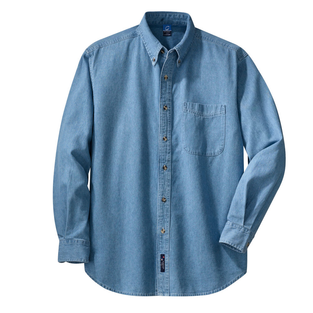 【ANGLAN】Dart Denim Half Shirt Namu Shop - Auralee Selvedge Super Light Denim Half Sleeved