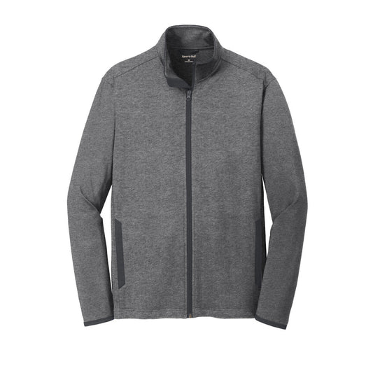 charcoal gray/heather charcoal gray athletic full zip