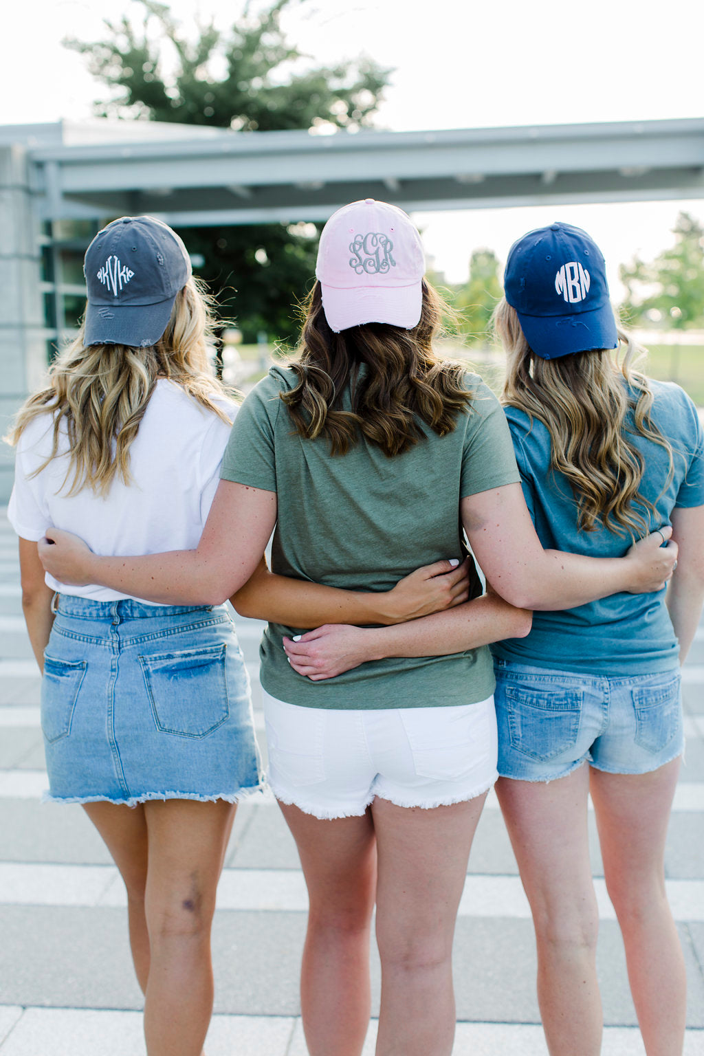 Monogrammed Distressed Baseball Cap – Arden and Gold