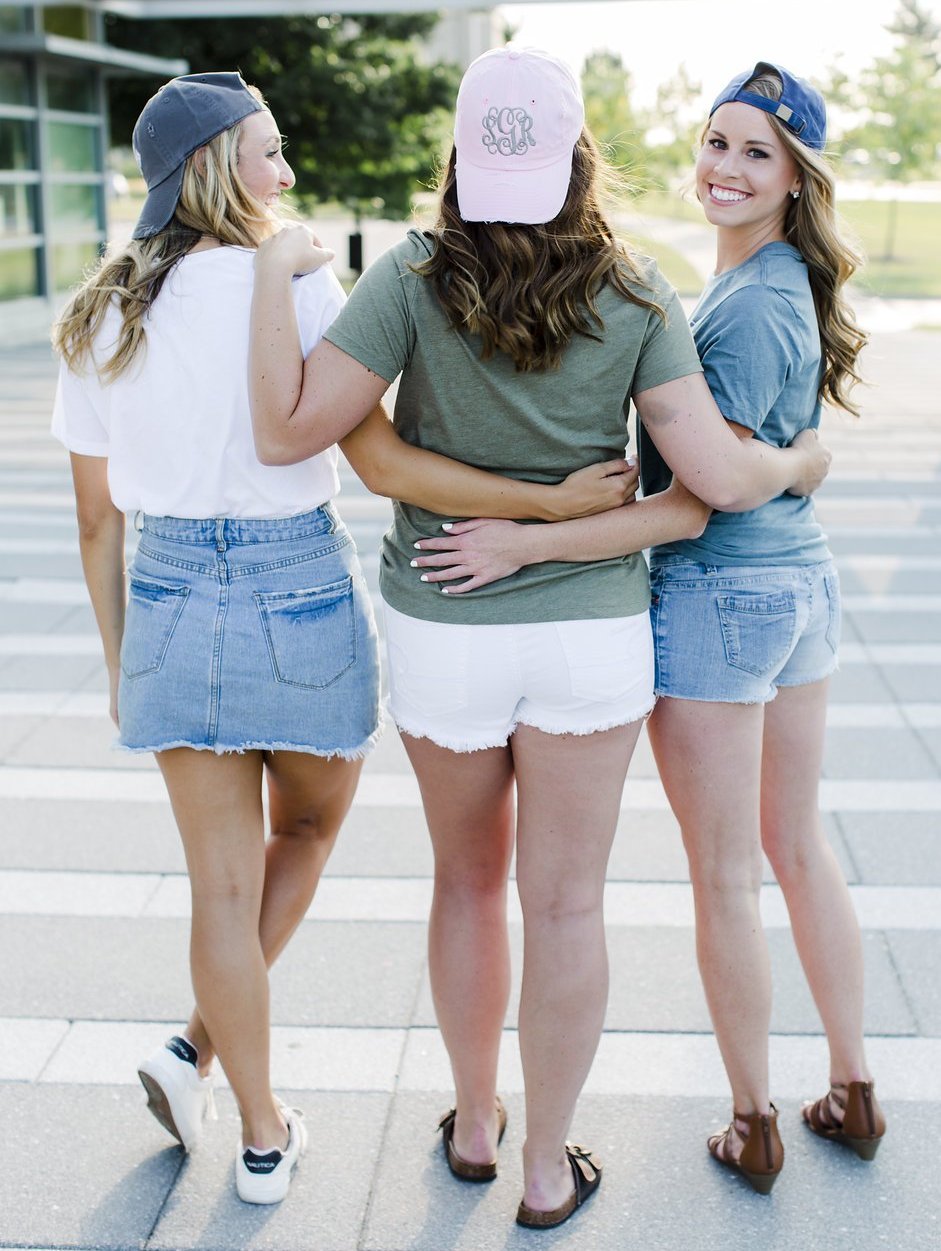 Monogrammed Distressed Baseball Cap – Arden and Gold