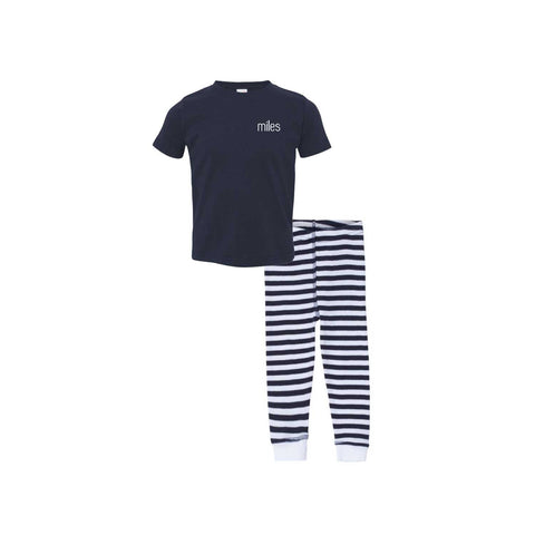 Infant Lounge Set with Striped Pants